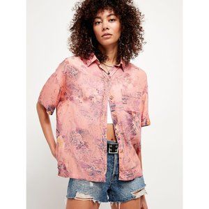 Free People Coral Share Good Vibes Buttondown
